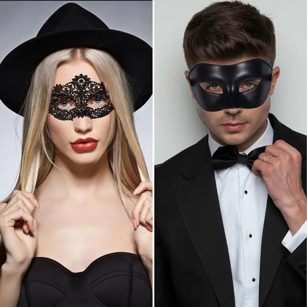 2pcs Hot New Sexy Black Lace M - Black Face Mask Pack 评论和价格