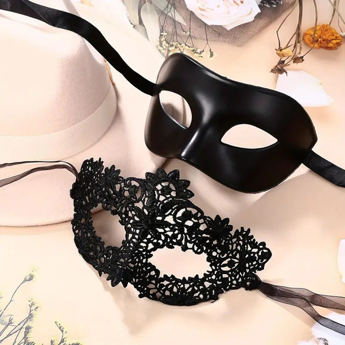 2pcs Hot New Sexy Black Lace M - Black Face Mask Pack 评论和价格