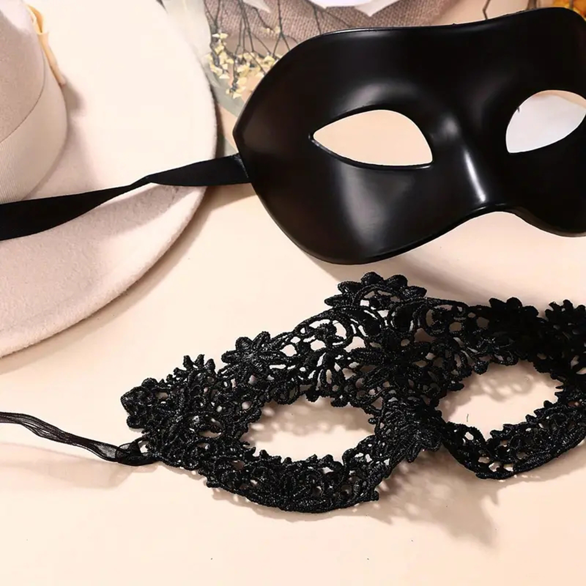 2pcs Hot New Sexy Black Lace M - Black Face Mask Pack 评论和价格