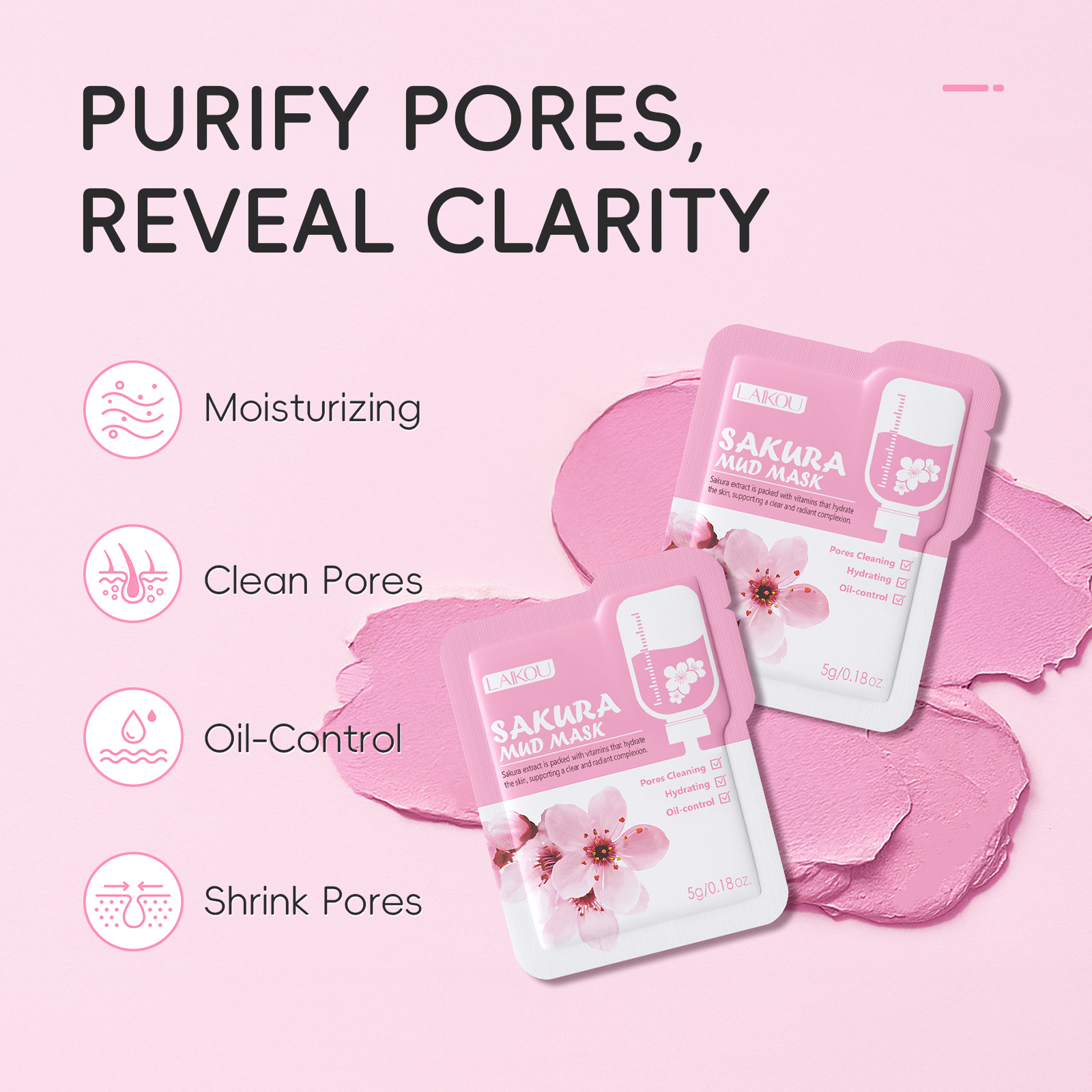 Laikou Sakura Clay Mask Trial  - Dust Mask Construction 评论和价格