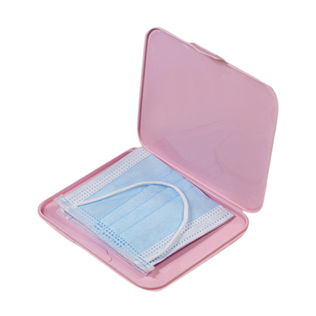 Pink Mask Cover Green Box Mask - Face Mask Storage Box 评论和价格