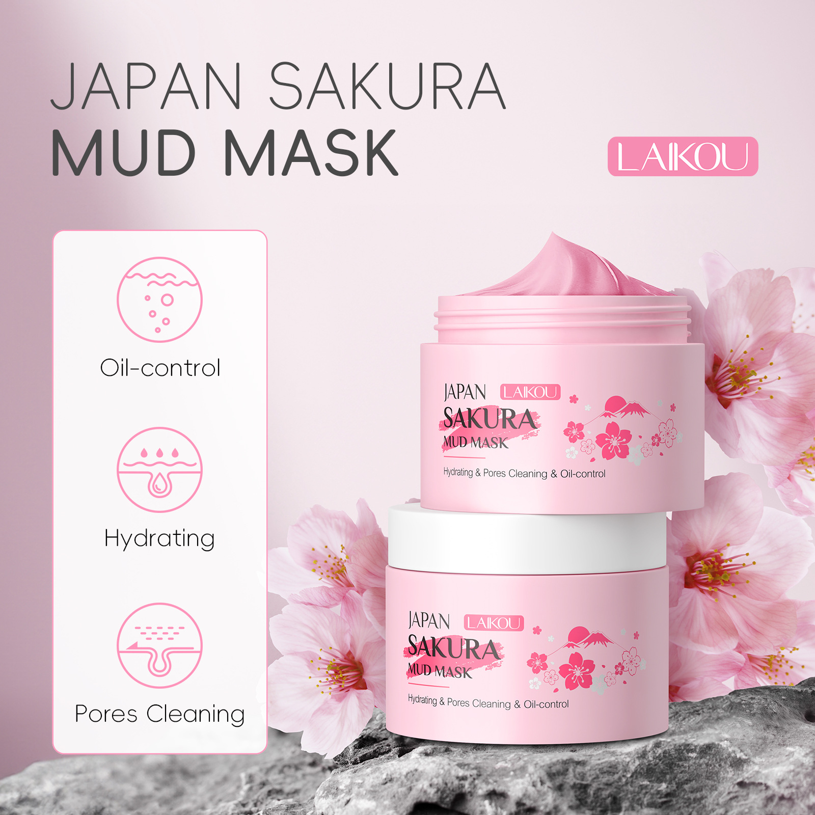 LAIKOU Sakura Clay Mask 25g/90 - Dust Mask Construction 评论和价格