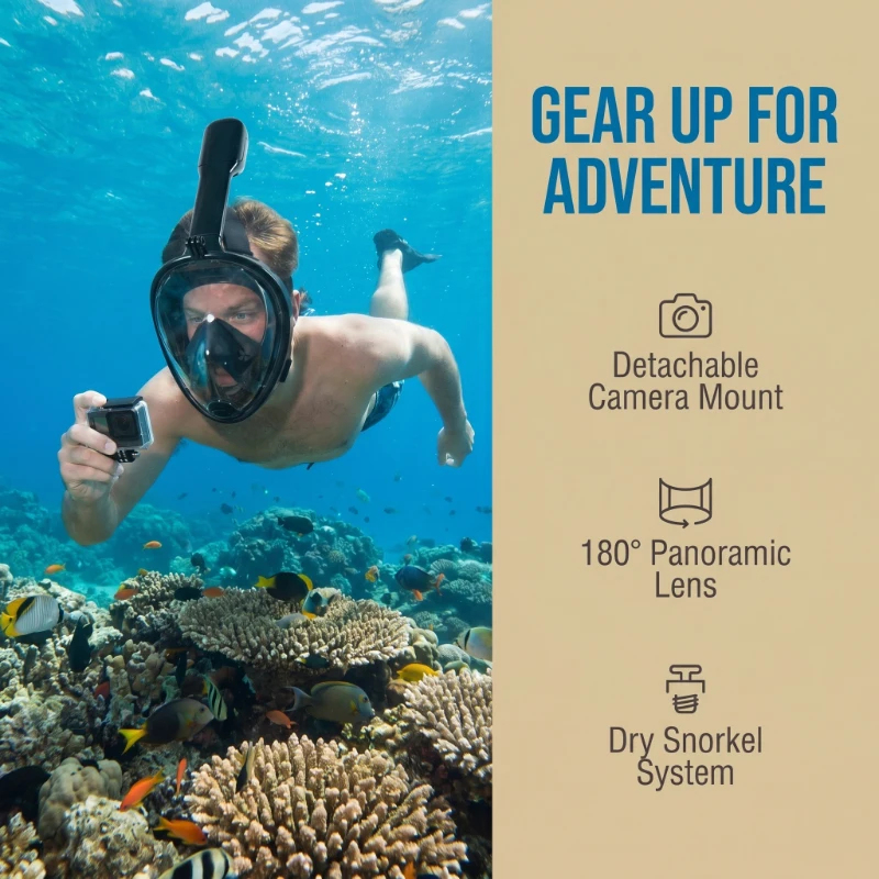 Underwater Scuba Anti Fog Full - Anti Pollution Mask 评论和价格