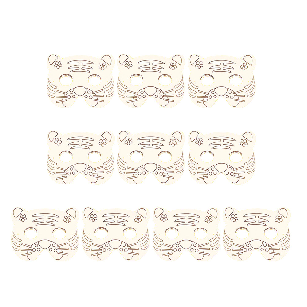 10Pcs Paper Mask Craft Kit Kid - Kids Face Mask 评论和价格