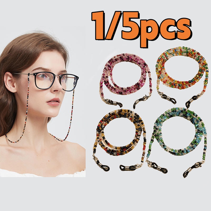Crystal Glasses Chain For Wome - Mask Chain Holder 评论和价格