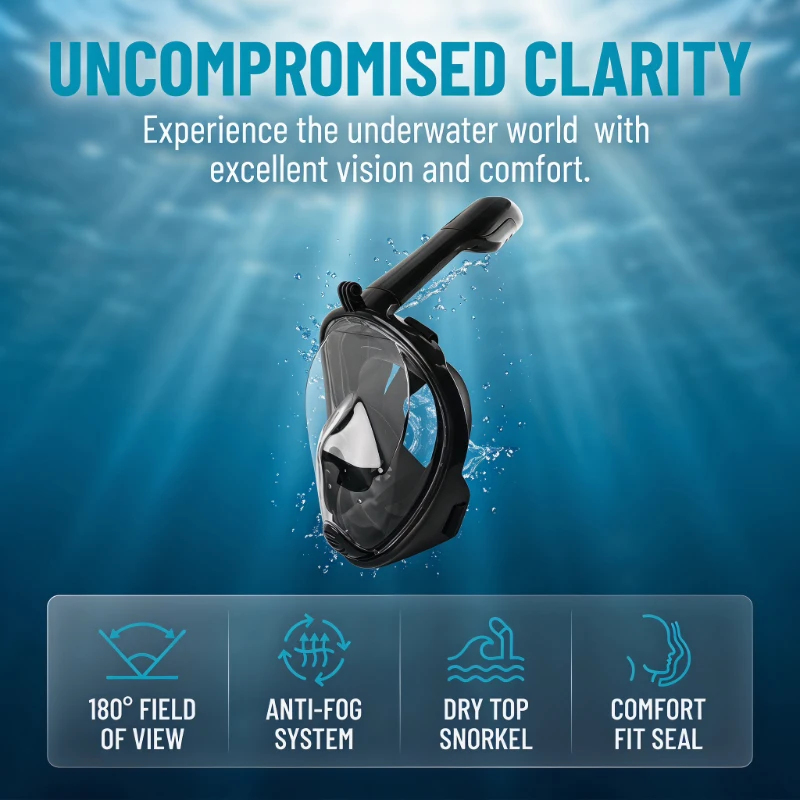 Underwater Scuba Anti Fog Full - Anti Pollution Mask 评论和价格