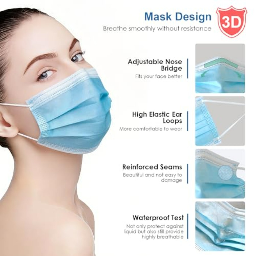 Blue Disposable Face Masks 100 - Disposable Mask Blue 评论和价格
