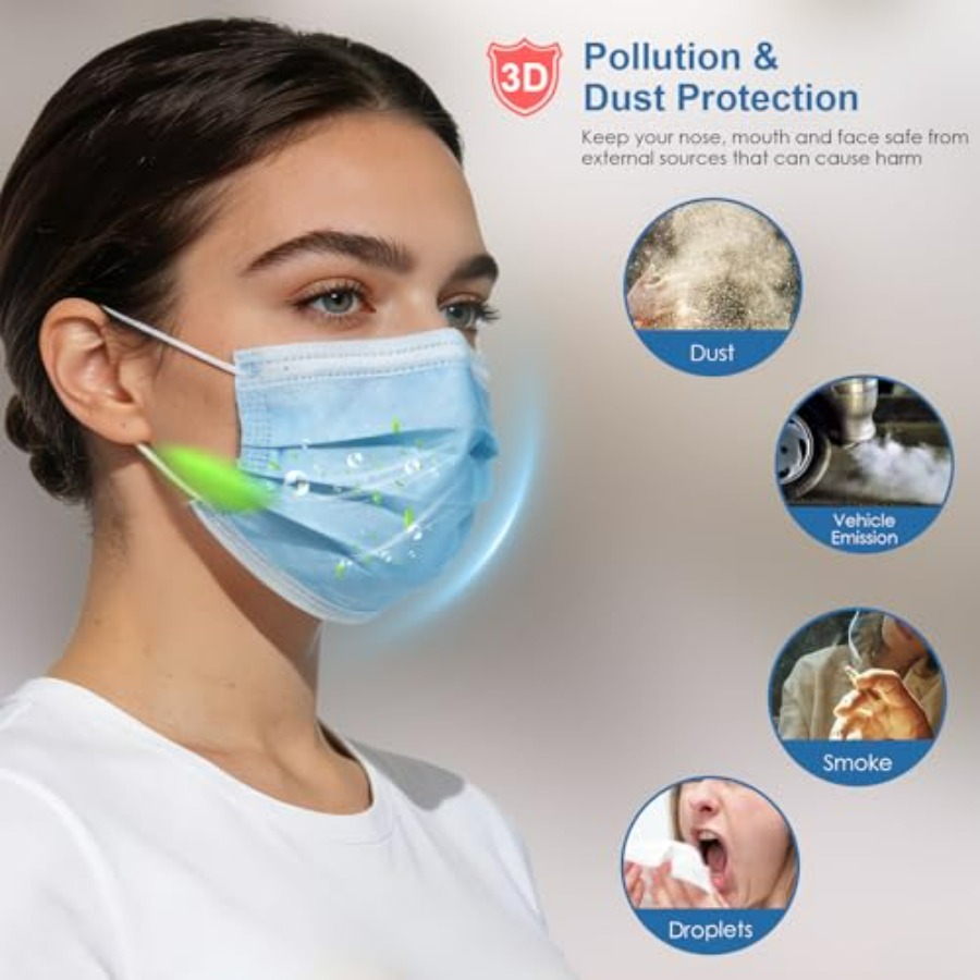 Blue Disposable Face Masks 100 - Disposable Mask Blue 评论和价格