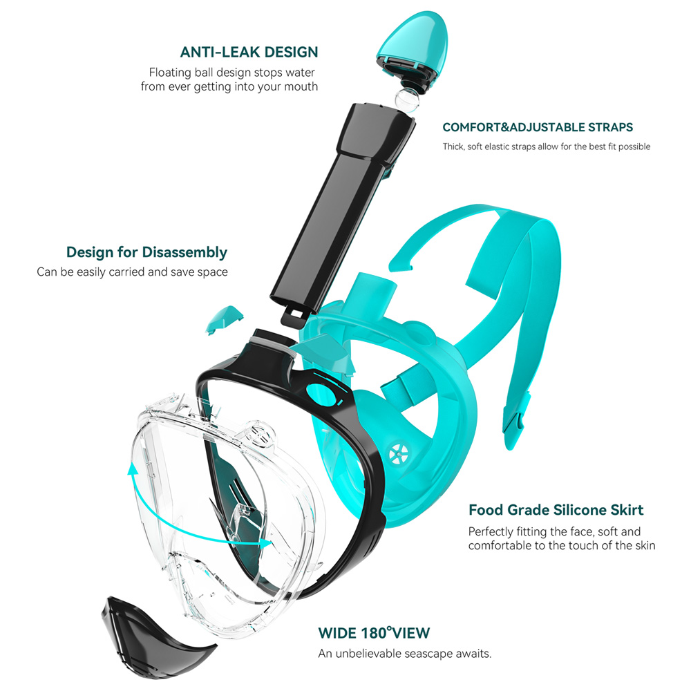 Full Face Snorkel Mask Silicon - Silicone Mask Bracket 评论和价格