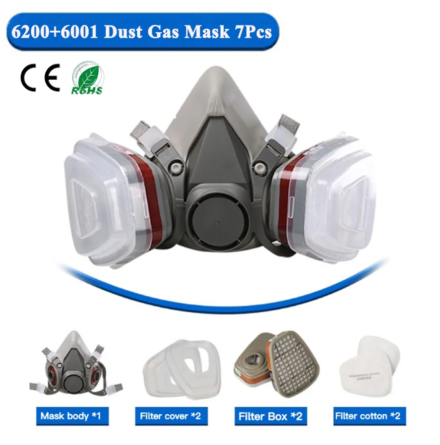 6200 Respirator Dust Gas Mask  - Face Mask Storage Box 评论和价格