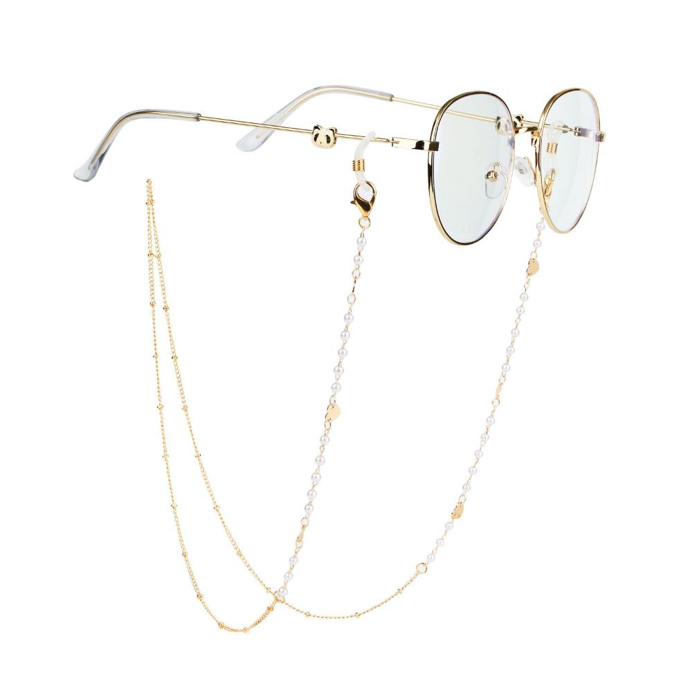 Jewelry Disc Metal Pearl Hangi - Mask Chain Holder 评论和价格