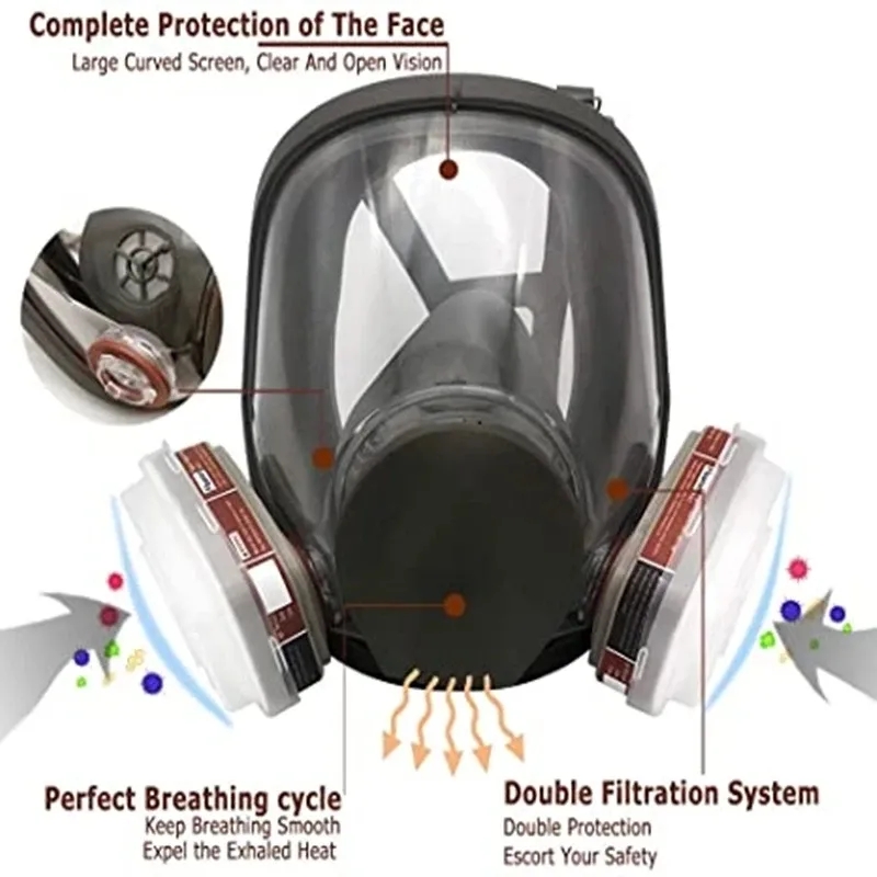 Large Size 6800 Gas Mask Full  - Kn95 Respirator Mask 评论和价格