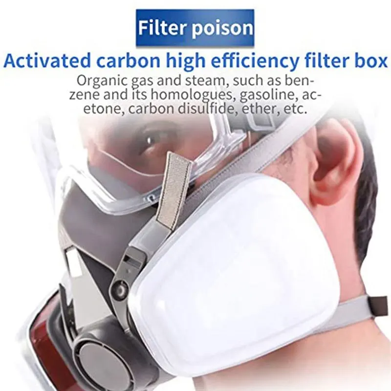 6200 7 in1 Gas Mask Gas-Proof  - Respirator Half Face 评论和价格