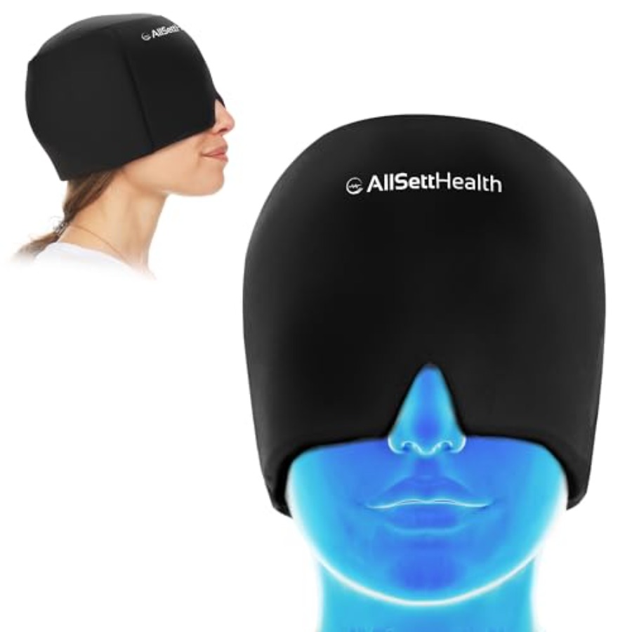 Migraine Relief Cap Ice Head W - Black Face Mask Pack 评论和价格