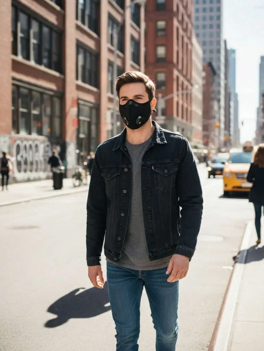 2-Pack Reusable Half Face Mask - Black Face Mask Pack 评论和价格